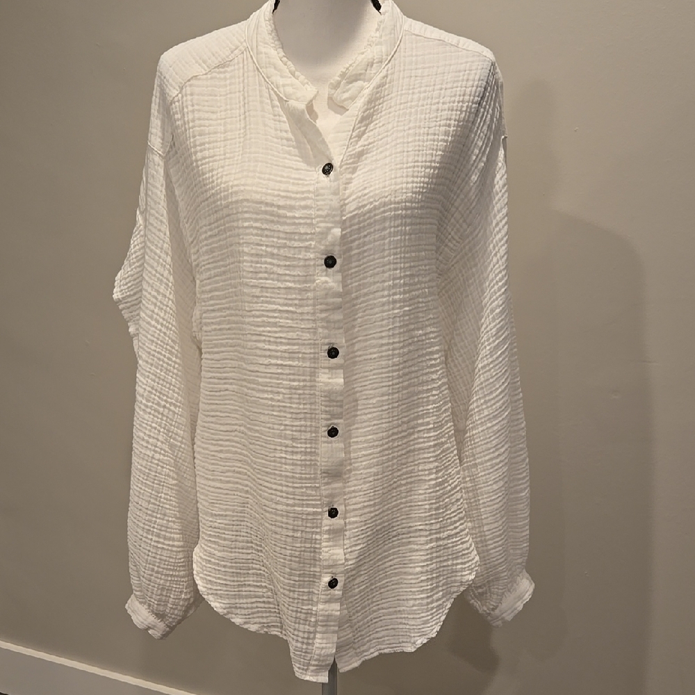 Tasha Pollizi White Button-Up Shirt
